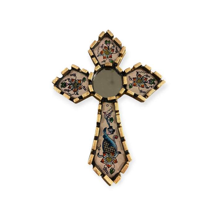 Handmade Peruvian Cross Mirror, Home Wall Decor