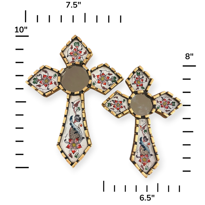 Handmade Peruvian Cross Mirror, Home Wall Decor