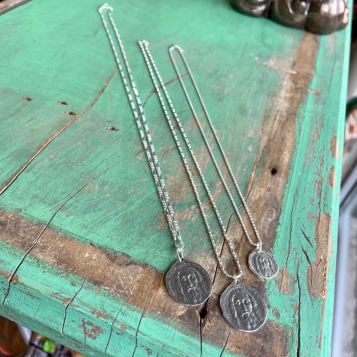 Holy Face of Jesus Sterling Silver Medallions