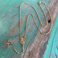 Sterling Silver 2mm Rosary Necklace