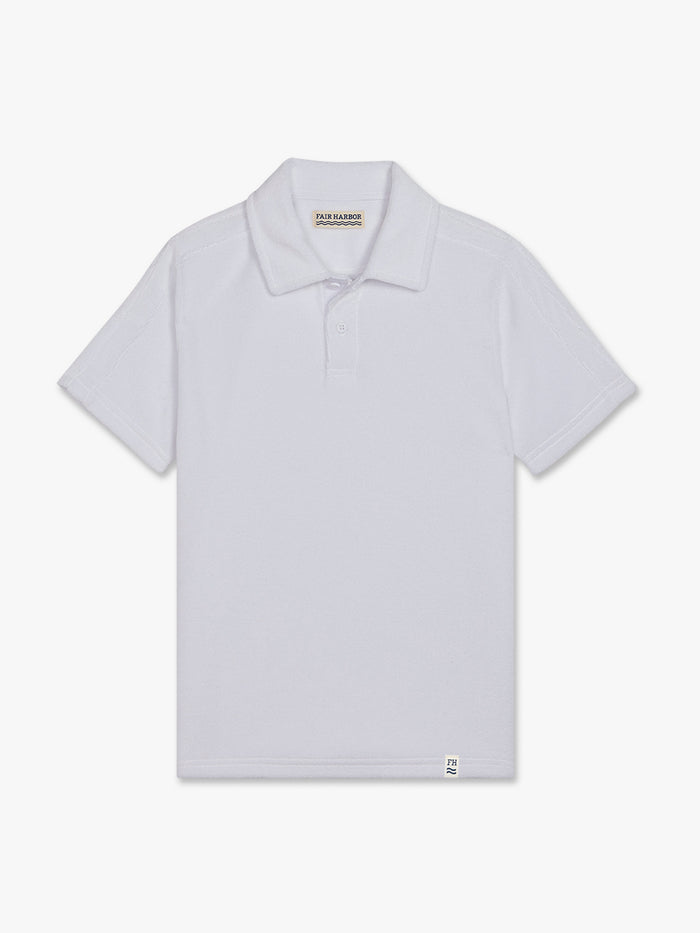 Kids Ravello Terry Polo | White