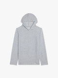 Kids Seabreeze Hoodie | Heather Grey Stripe