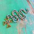 Knotted Two Tone OLG Cross Necklace