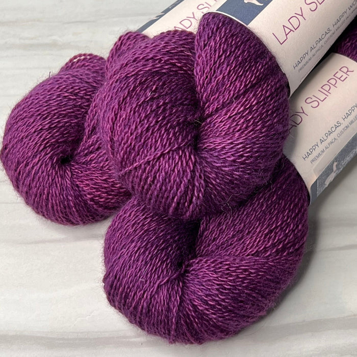 Lady Slipper Fingering Weight Yarn | Orchid - Green Gable Alpacas