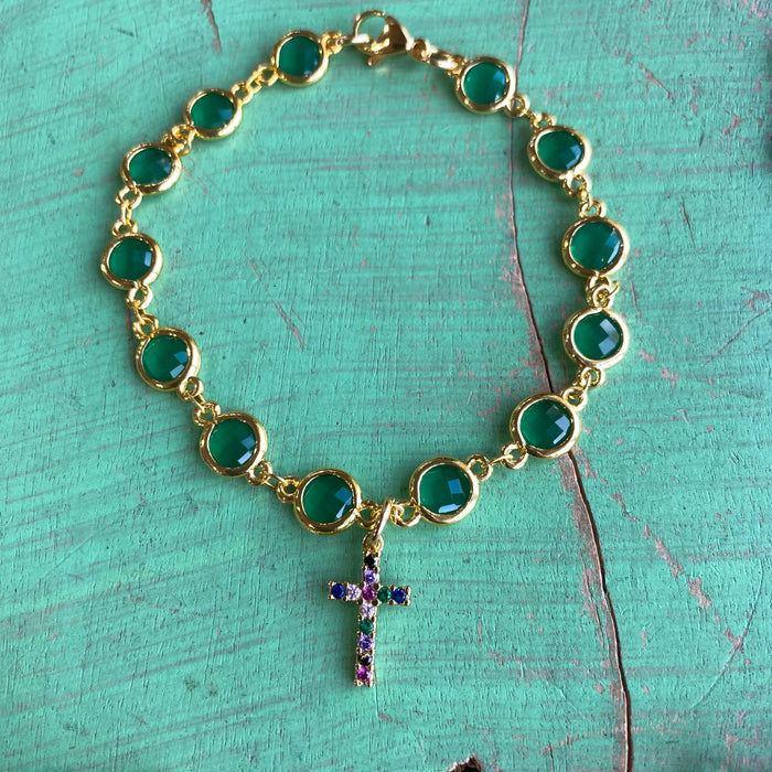 LHJ Glass Linked Bracelet Collection