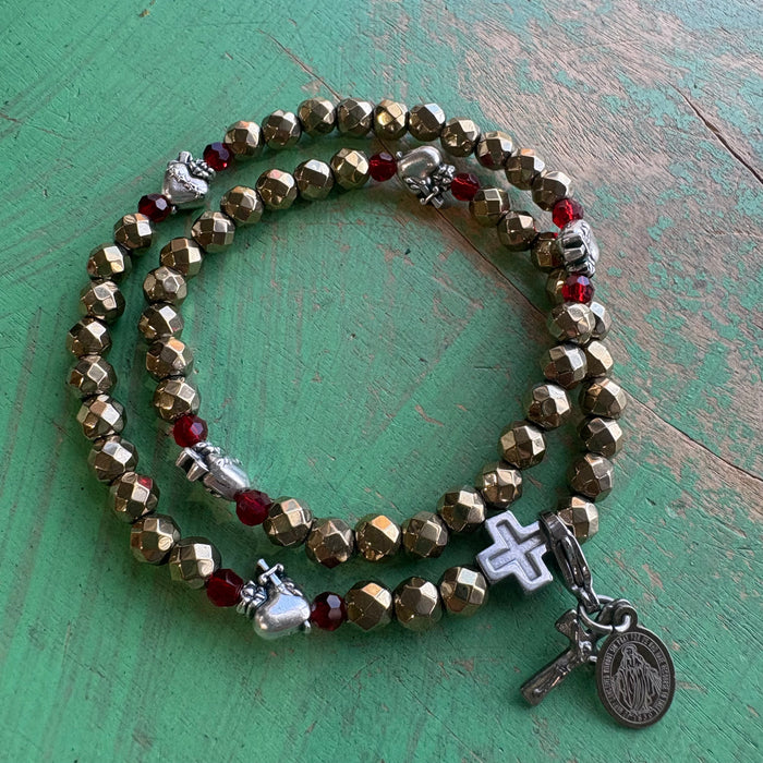 LHJ Signature Rosary Wrap Sacred Heart Bracelet
