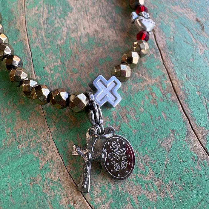LHJ Signature Rosary Wrap Sacred Heart Bracelet