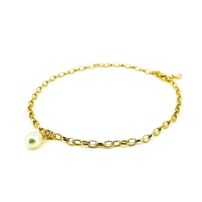 Lily Pearl Anklet Gold | Australian beach Jewellery