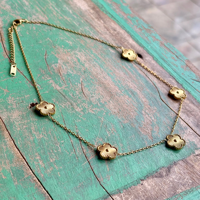 Linked Flower Necklace, Bracelet or Earrings
