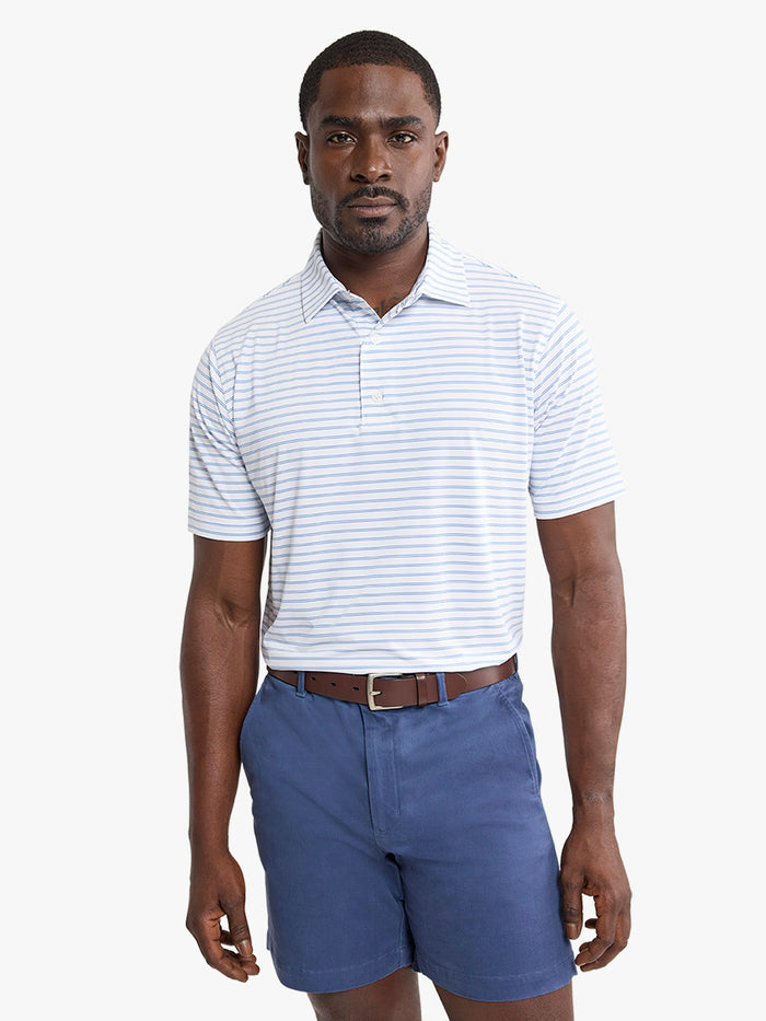 Lisle Polo | Coastal Blue Stripe