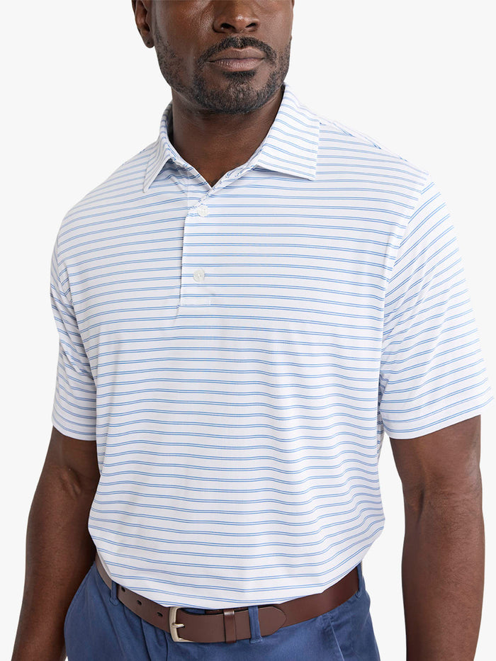Lisle Polo | Coastal Blue Stripe