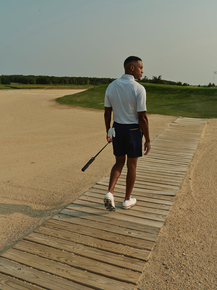 Lisle Polo | Coastal Blue Stripe