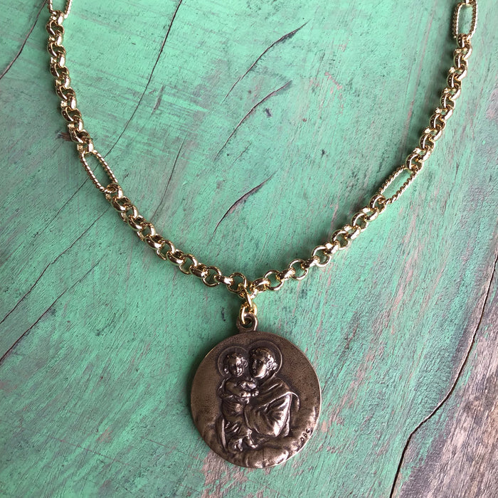 Long Gold Faith Necklace