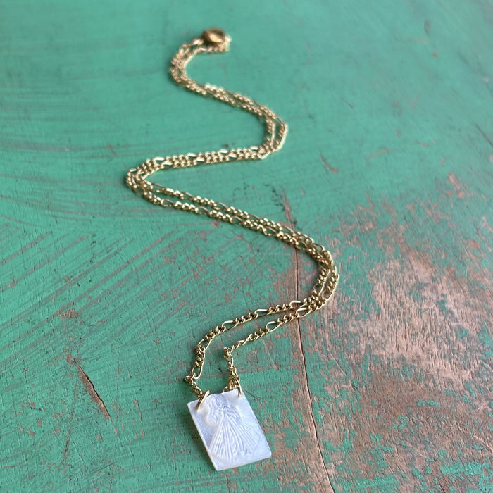 Long Lasting 18k Gold Plated Scapular Necklace