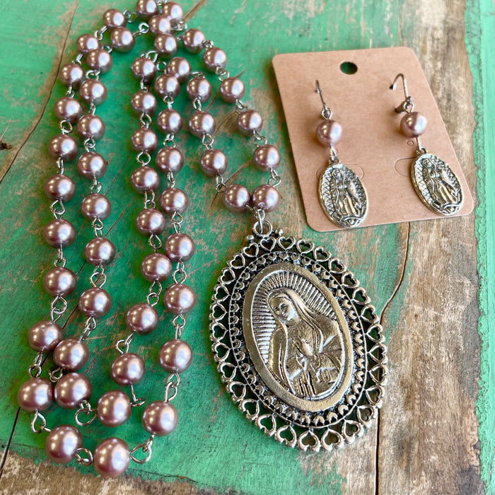 Long Pearl OLG Necklace or Earrings