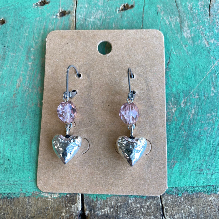 Love Bangle and Earrings in Pink
