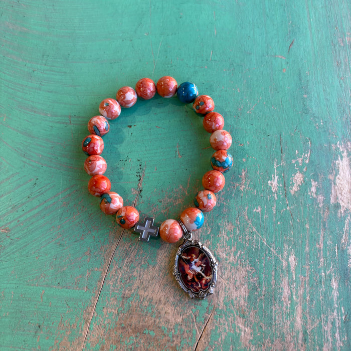 Marbled St Michael Bracelet