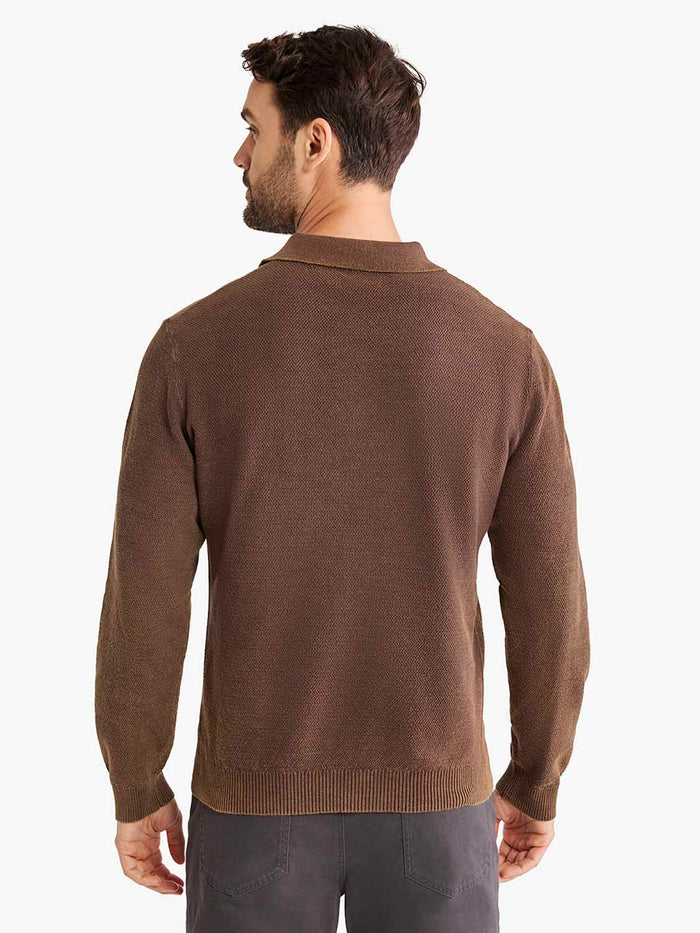 Mariner Long Sleeve Polo | Espresso