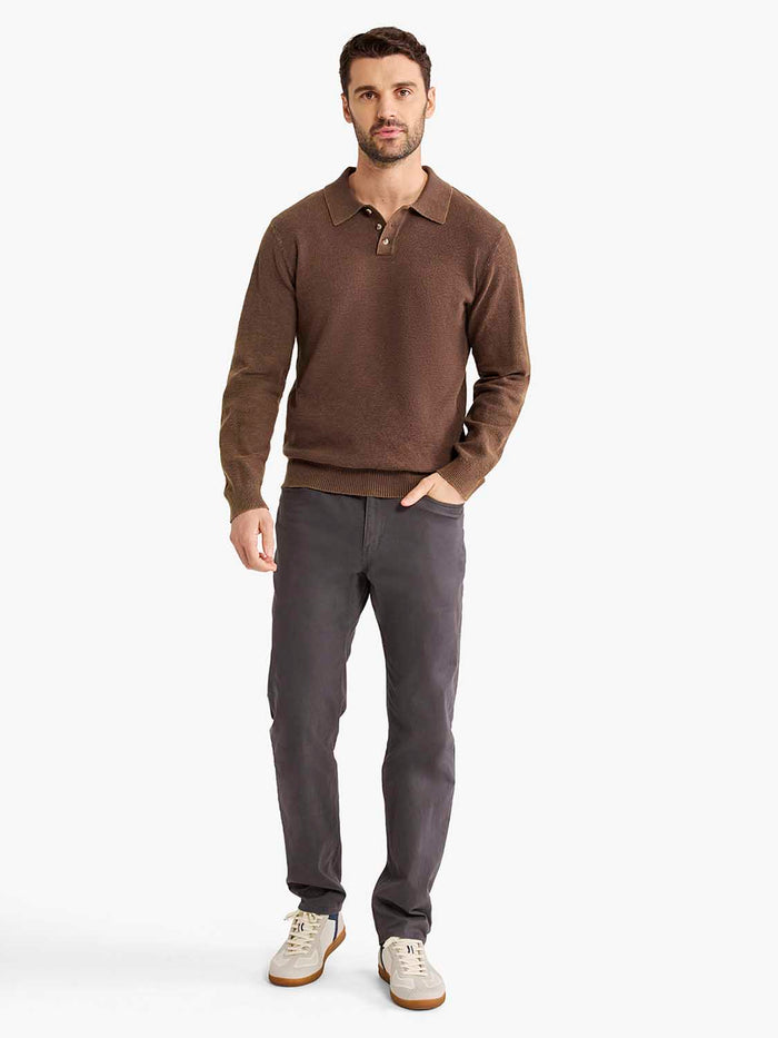 Mariner Long Sleeve Polo | Espresso