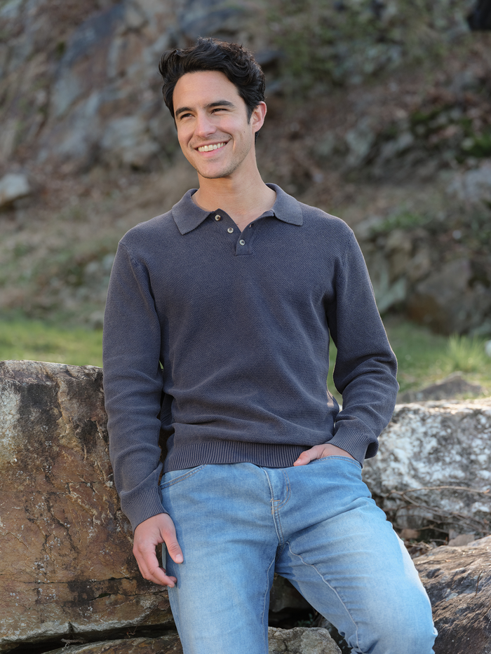 Mariner Long Sleeve Polo | Navy