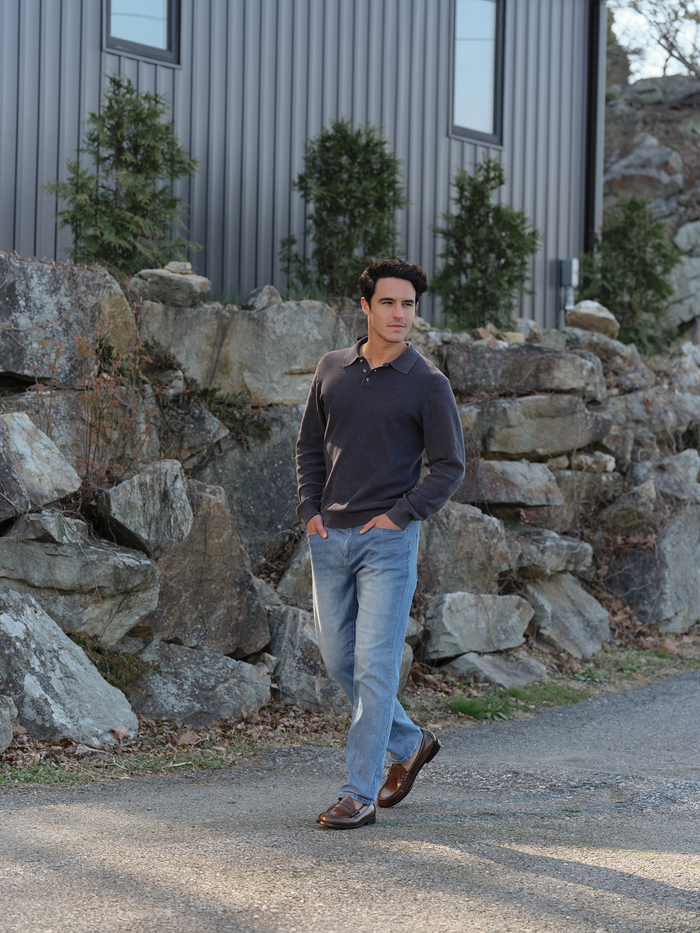 Mariner Long Sleeve Polo | Navy
