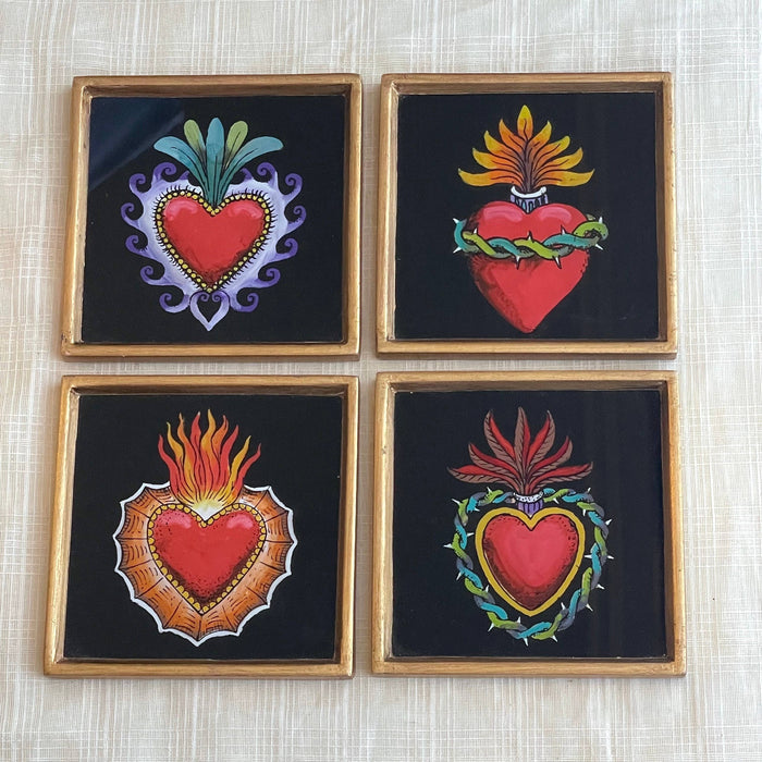 Milagro Heart Coasters Set