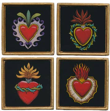 Milagro Heart Coasters Set