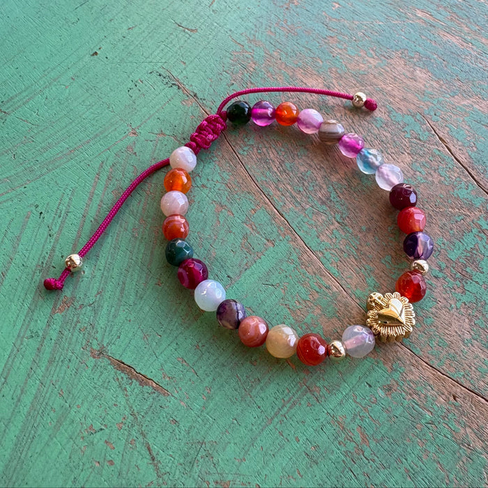 Mini Sacred Heart Adjustable Bracelet