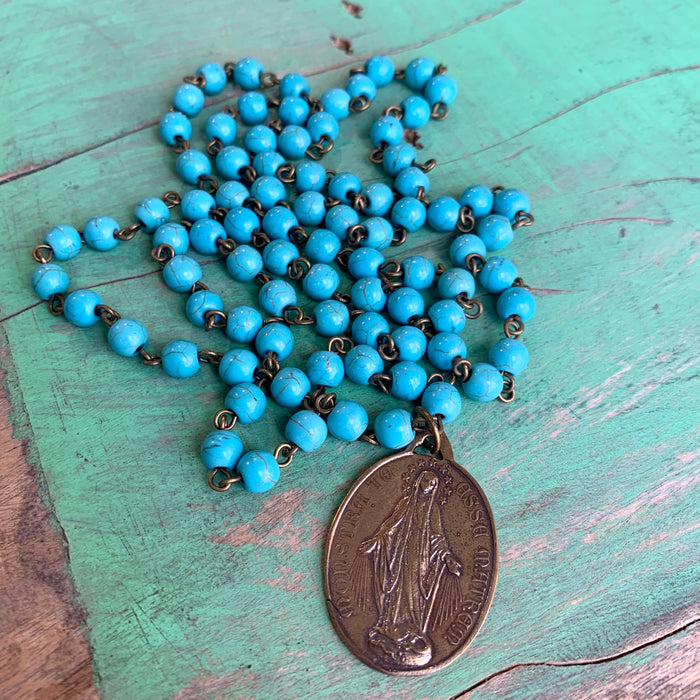 Necklace with Thin Miraculous Medal