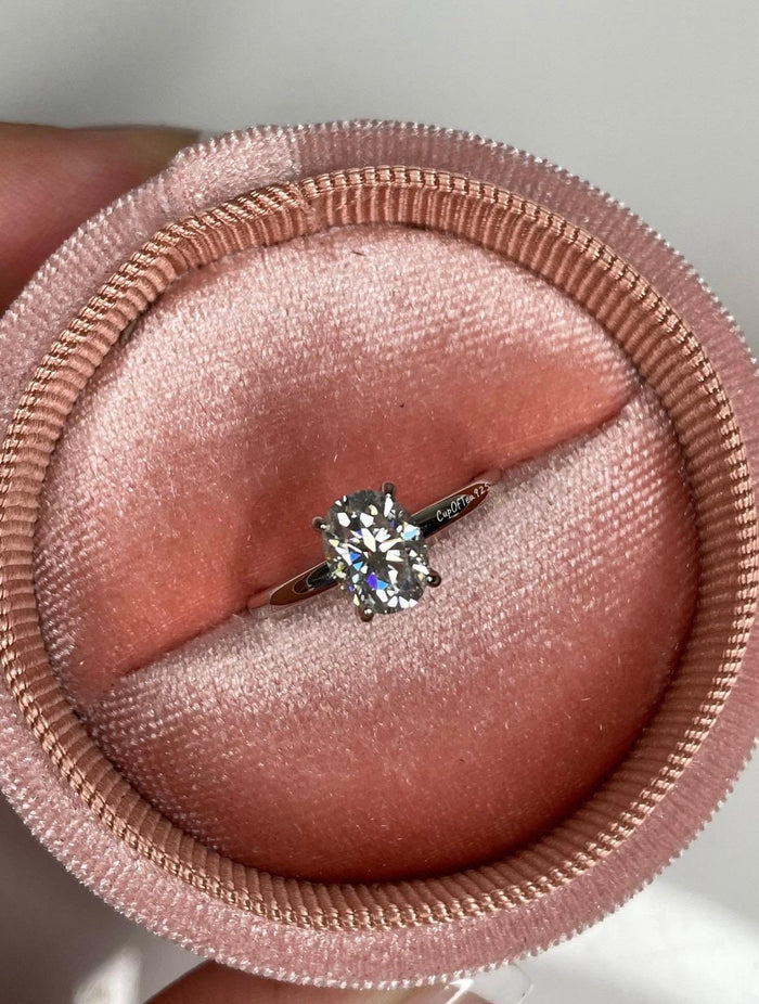 Moissanite engagement ring. 1.5CT Oval Cut D Color VVS1 Moissanite In Sterling Silver 925 solitaire engagement ring, promise ring