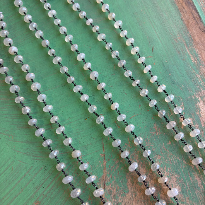 Moonstone Vintage Medal Necklace