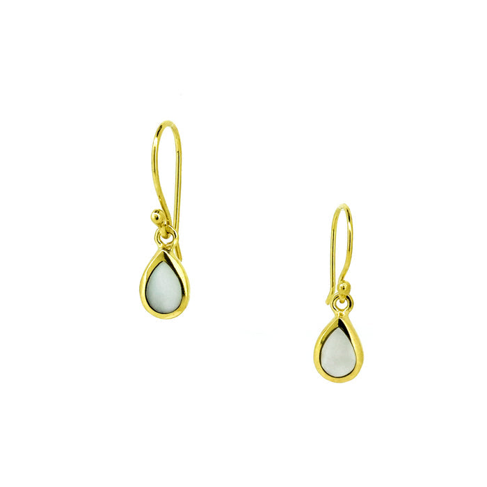 Morning Dew Drop Earrings Gold Small