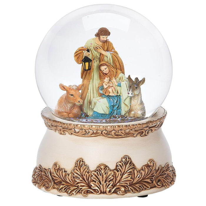 Musical 5.75" Holy Family Nativity Dome