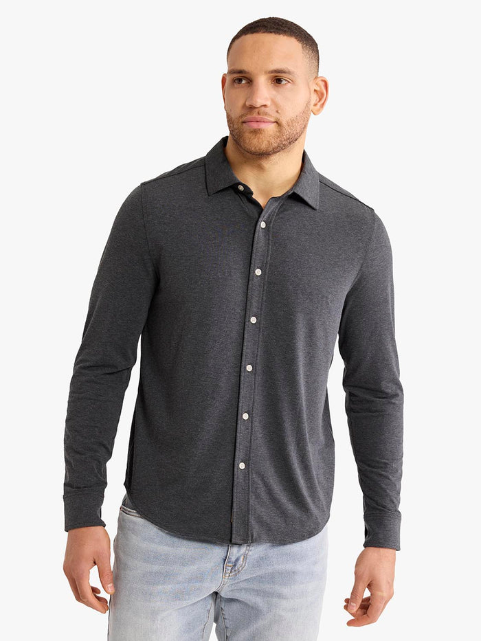 Norwood Long Sleeve Button Up | Charcoal