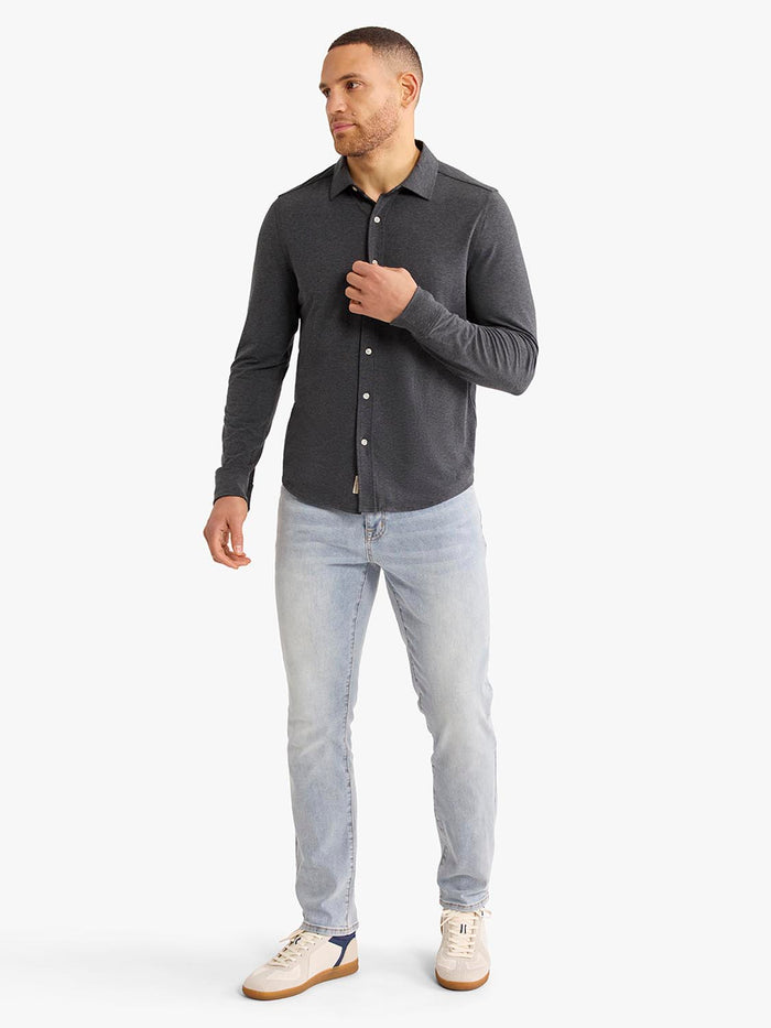 Norwood Long Sleeve Button Up | Charcoal