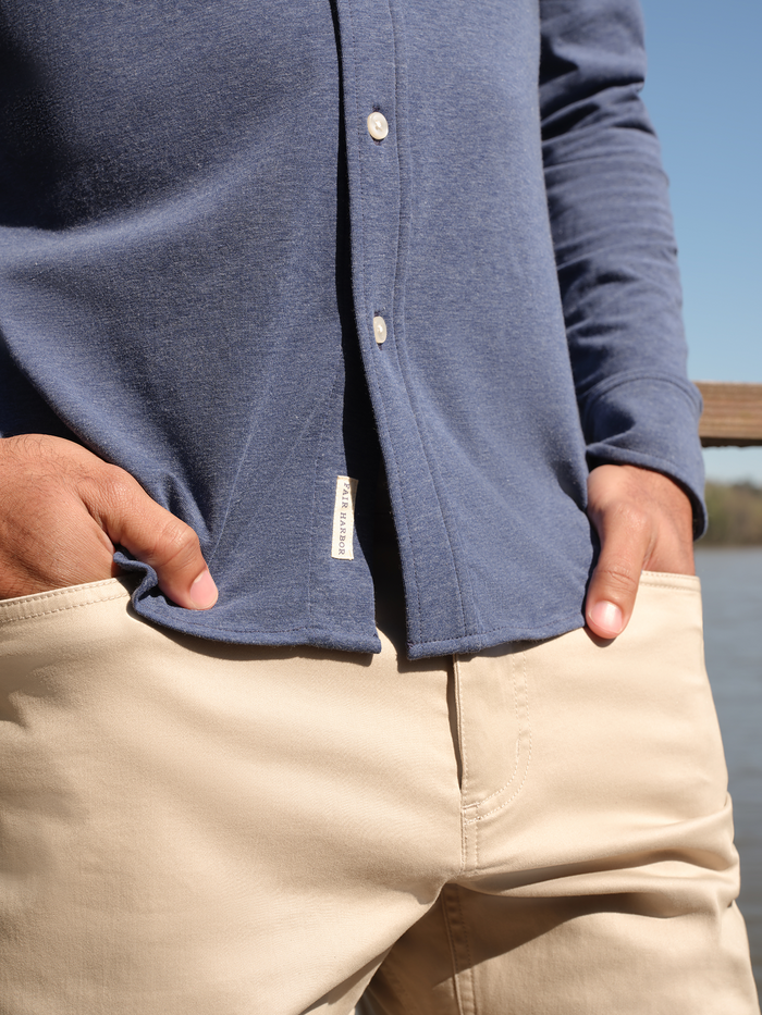 Norwood Long Sleeve Button Up | Light Blue