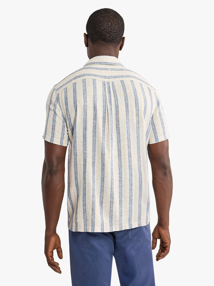 Oasis Textured Shirt | Sea Blue Stripe