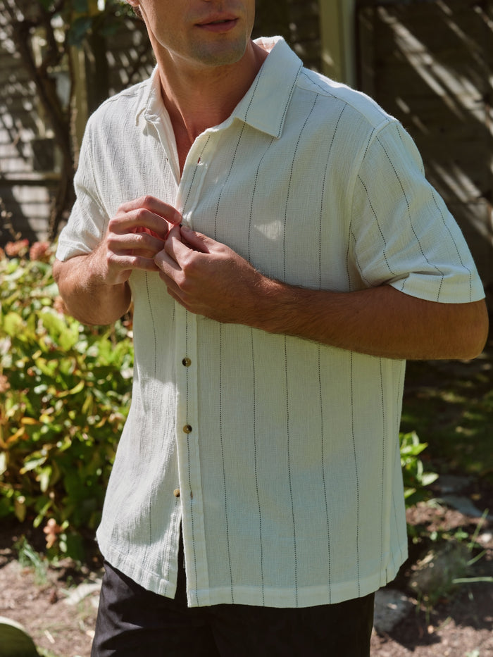 Oasis Textured Shirt | Shell Stripe