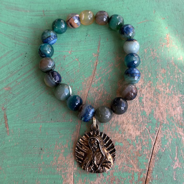 OLG 3D Charm Serenity Agate Bracelet