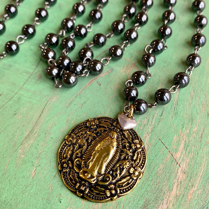 OLG Gunmetal Beaded Necklace