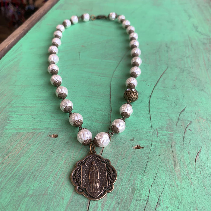 Our Lady of Grace Pearl Set