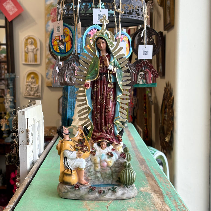 Our Lady of Guadalupe and St Juan Diego 12" Statue
