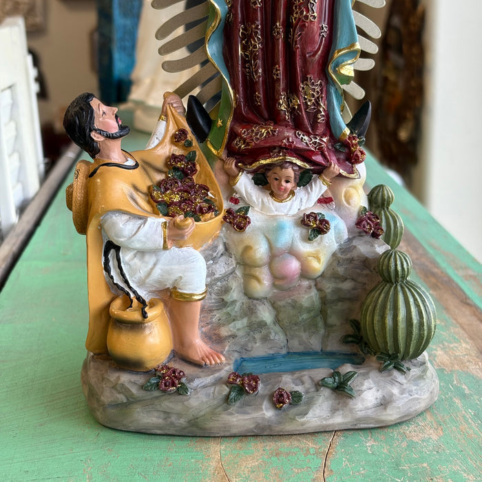 Our Lady of Guadalupe and St Juan Diego 12" Statue