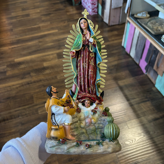 Our Lady of Guadalupe and St Juan Diego 12" Statue