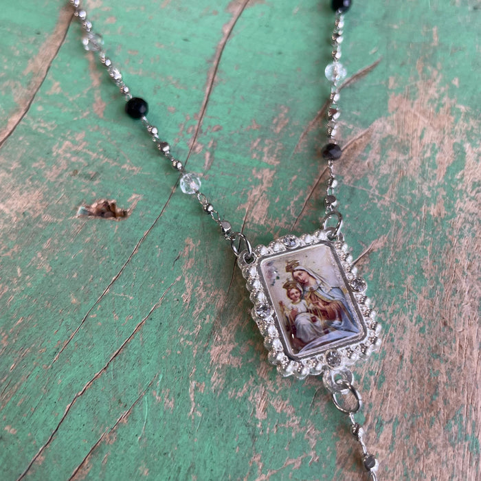 Our Lady of Mt Carmel Drop Necklace