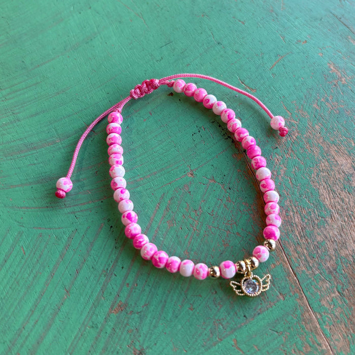 Pink Angel Adjustable Bracelet