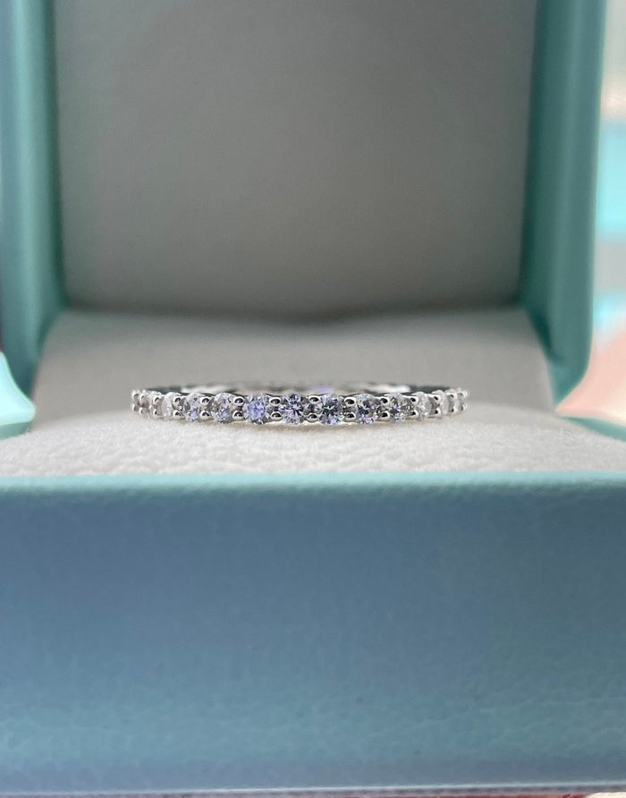 Radiant Cut CZ Engagement Ring Set: Sterling Silver Hidden Halo Bridal Jewelry