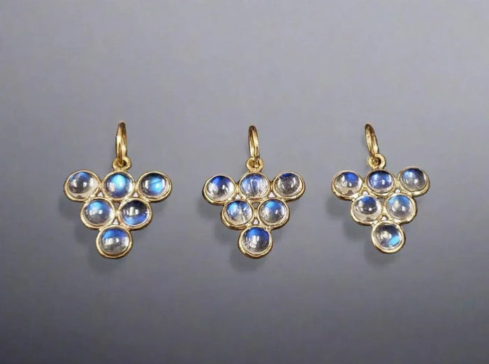Rainbow Moonstone Pendant 14k Gold Beautiful - K Jewelry Accessories
