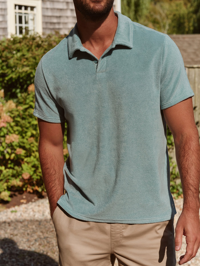 Ravello Terry Polo | Light Blue