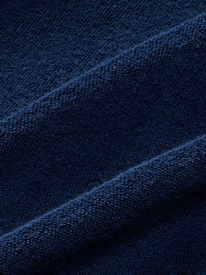 Ravello Terry Short Sleeve Button Up | Navy